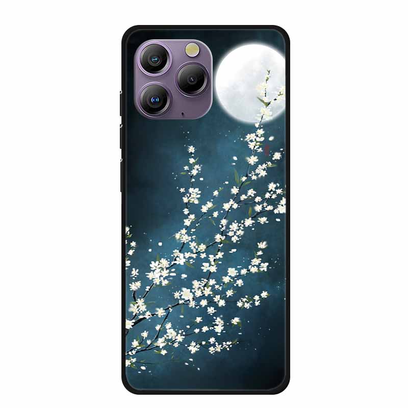 Soft Space Cover for Blackview A96 Case Flower TPU Cat Silicone Phone Cases for BlackviewA96 Cover Shockproof Lovely Shell