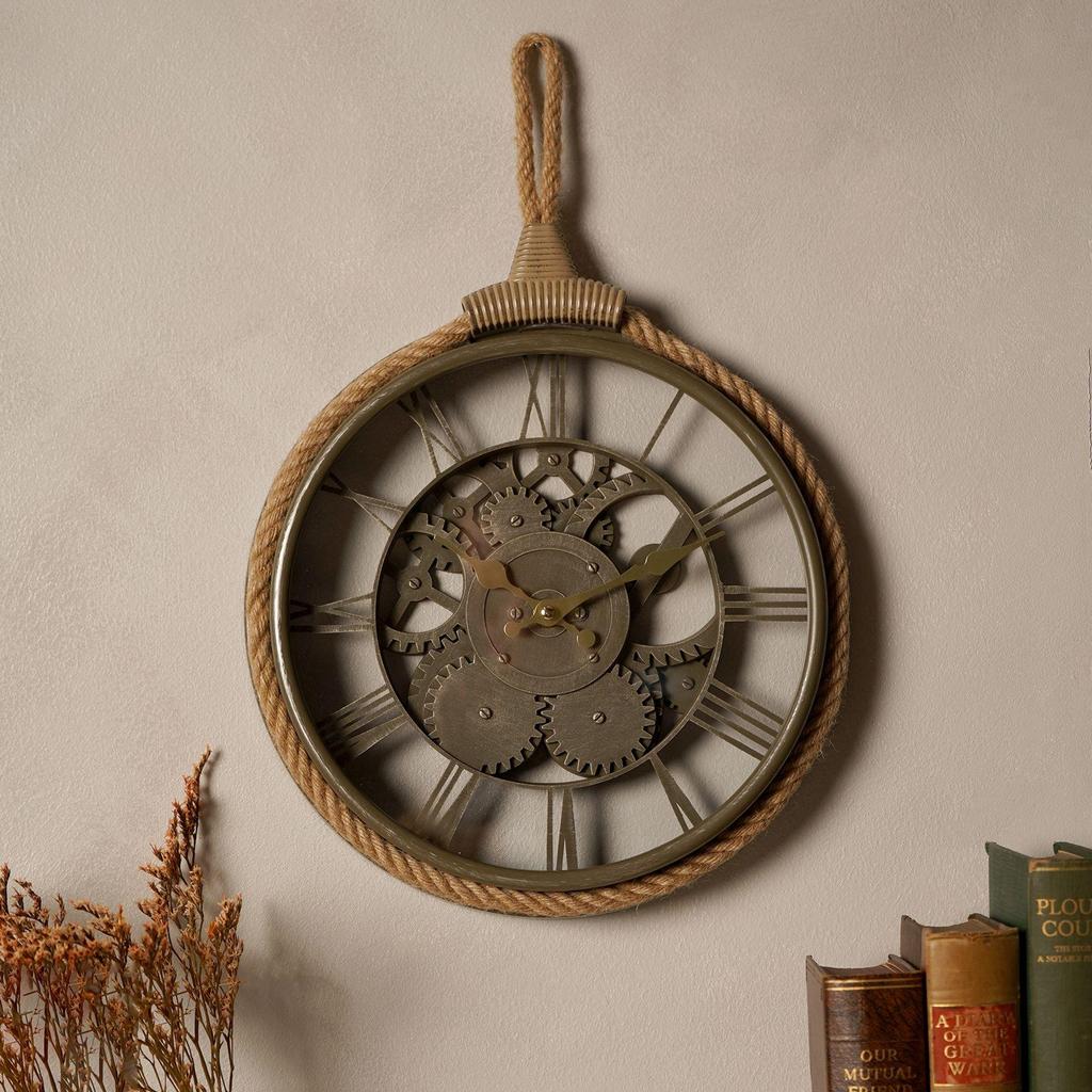 Hometime Cogs & Rope Wall Clock 30cm