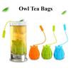 2 шт. чайных пакетика «Сова», силиконовые чайные пакетики, маленькая заварочная емкость для чая, прочная сушилка для чая для дома, ресторана