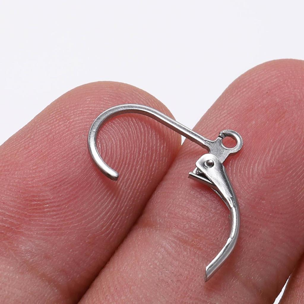 Крючки для серег и фурнитура из нержавеющей стали: Французские D-образные проволоки, клипсы, манжеты и ювелирные DIY-аксессуары