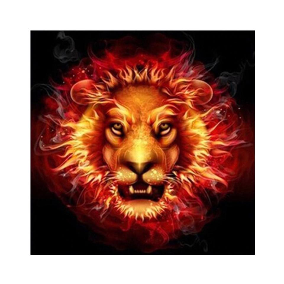 DIY 5D Лев алмазная живопись горный хрусталь картина полный круглый животное полная алмазная вышивка подарок мозаика вышивка крестиком украшения