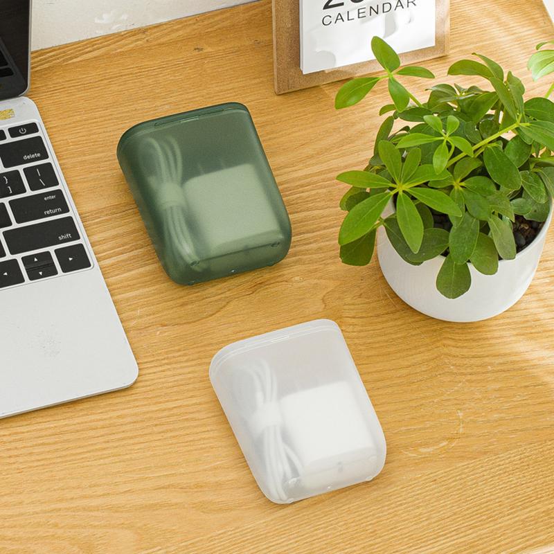 Настольный пылезащитный ящик для хранения кабеля данных с крышкой, коробка для зарядки мобильного телефона, прозрачный контейнер для кабеля и провода, коробка для офиса и дома