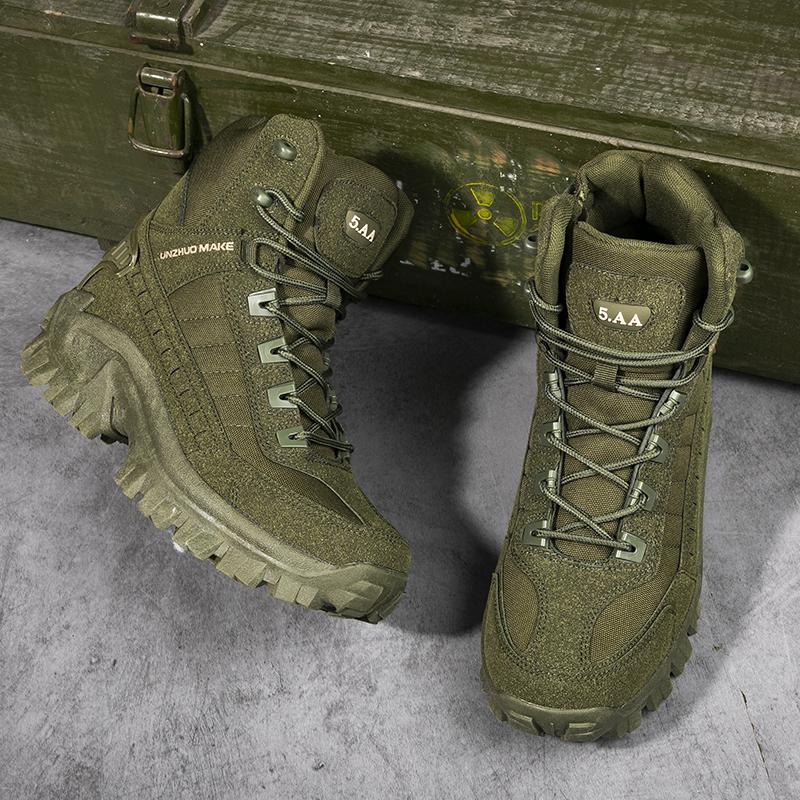 Мужские ботинки с высоким голенищем, обувь для альпинизма и пешего туризма, водонепроницаемая пустынная рабочая обувь для безопасности лодыжки, мужские уличные ботинки