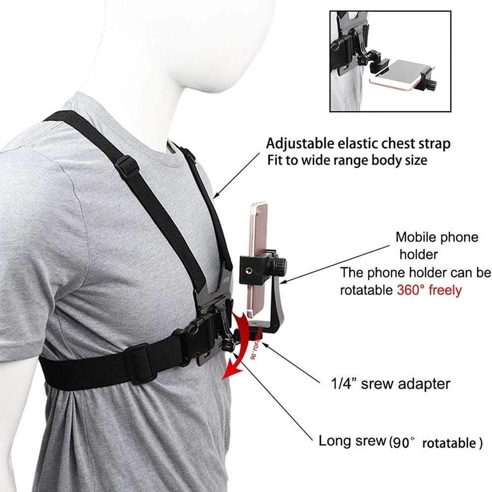 Strong Stability Chest Strap Fixation Bracket Mobile Phone Chest Strap Mount Sport Camera