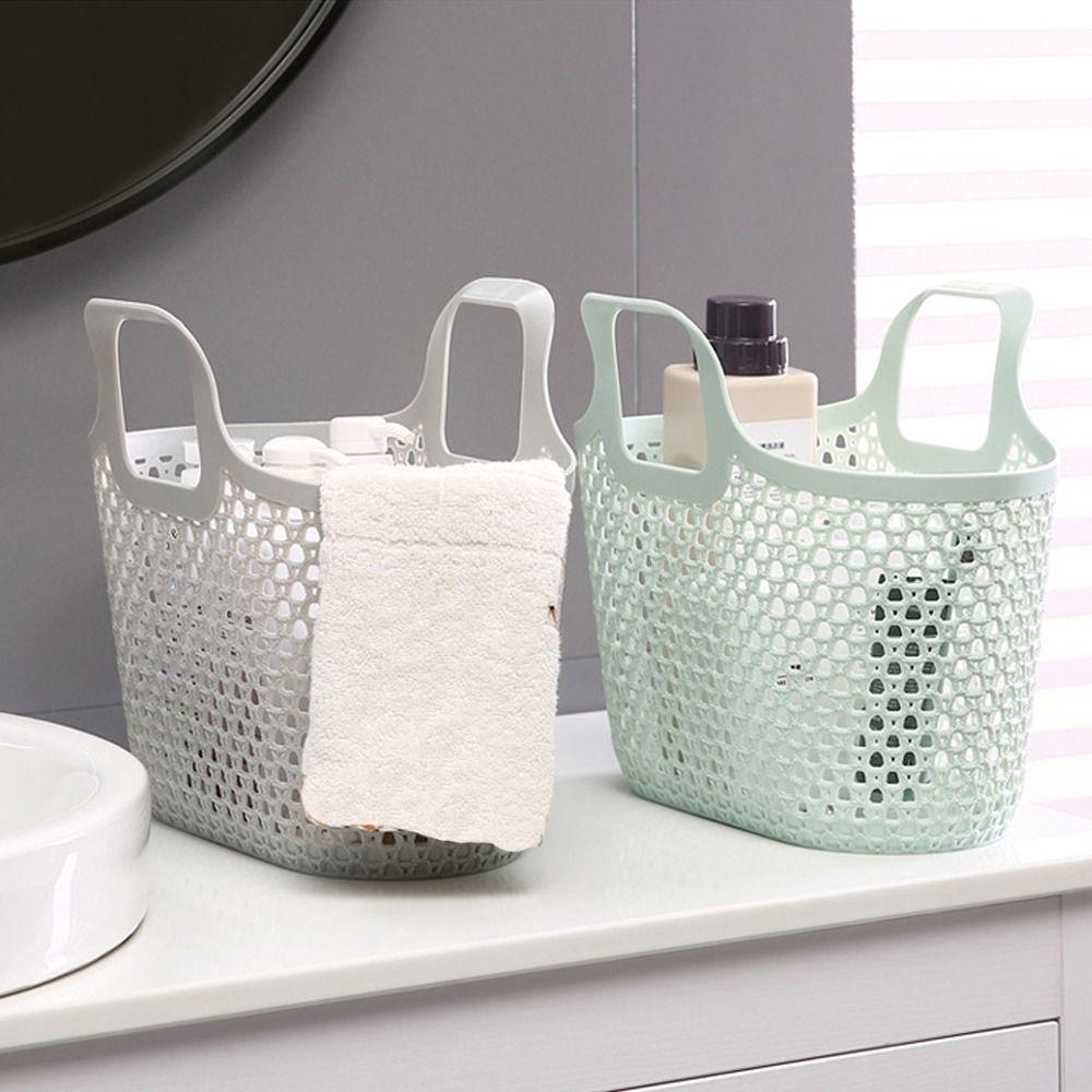 Многофункциональная корзина для душа Большая вместимость Корзина для стирки Портативная полая корзина для хранения