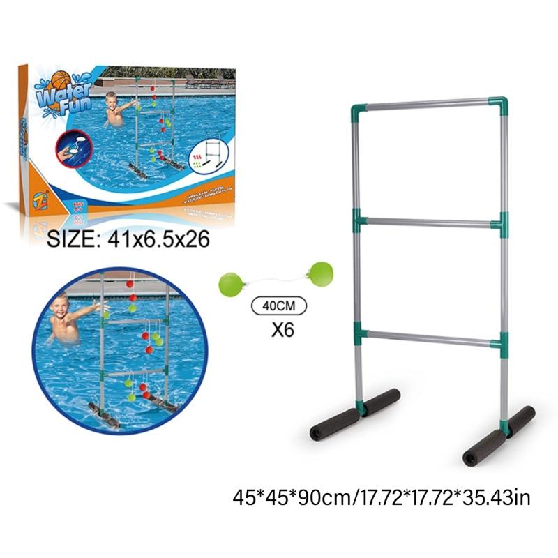 Floating Hoop Targets Goal Poolsides Water Pool Basketball Football Goal Net