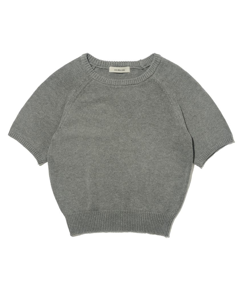 ROIDESROIS Light Touch Short Sleeve Knit (Charcoal)