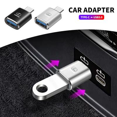 Автомобильный адаптер-преобразователь Type-C на USB 3.0, детали интерьера для Lexus FSPORT LBX NX RX 350h 450h ES UX 300e GS GX IS LS LX CT