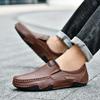 Мужская повседневная обувь из спилка ручной работы, удобные мокасины, мужская деловая обувь на плоской подошве, обувь для вождения