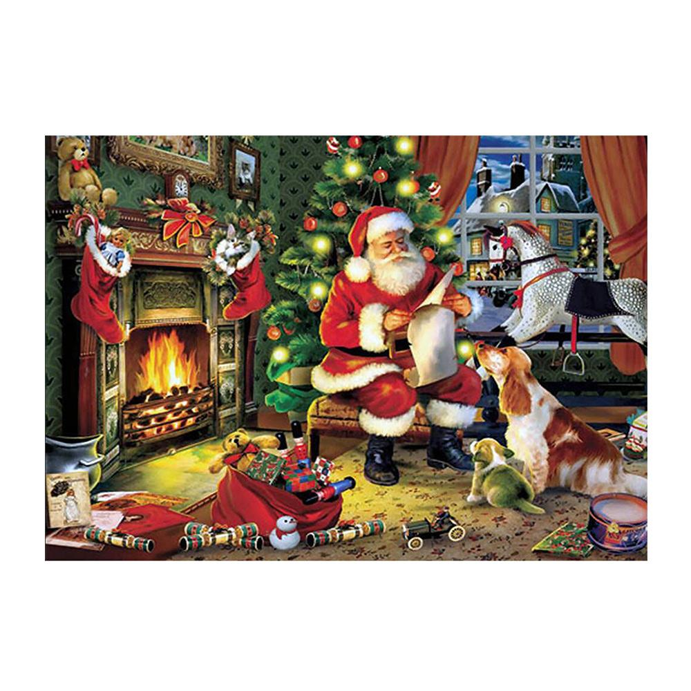 5D Diy Алмазная картина Полный Алмазный Круглый Санта Алмазная Мозаика Рождество Зима Алмазная Вышивка Вышивка Крестом Украшение Дома