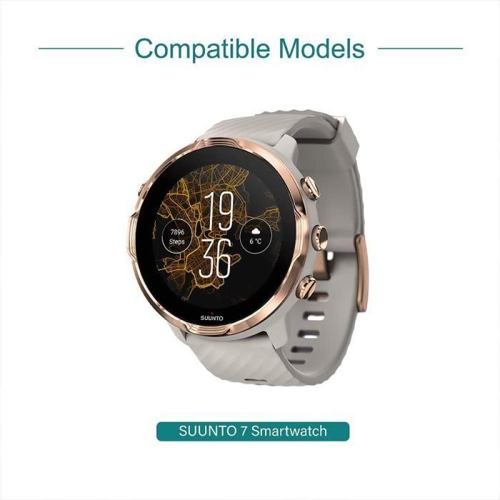 Charger for Suunto 7 - EURO MEGA - Magnetic USB Charging Cable - White - 2 Year Warranty