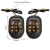 2Pcs 12V 9 LED Motorcycle Turn Signal Light Piranha Light Flasher Turn Light Motorbike Indicators Blinker Yellow Lighting