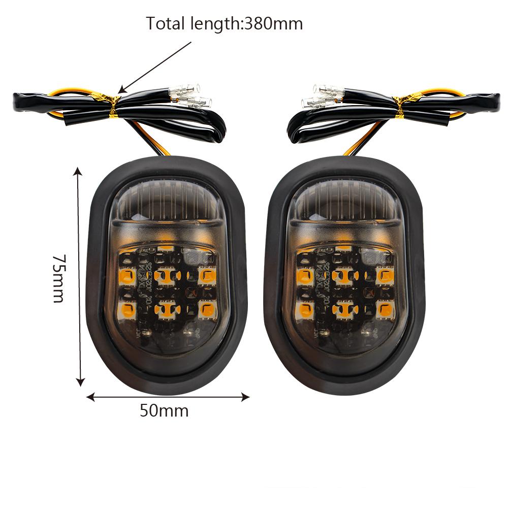 A Pair Motorcycle Motorbike Indicators Blinker 12V Piranha Light Flasher Turn Light 9 LED Turn Signal Light