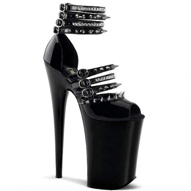 Spiked black sandals women's 2025 new fashion summer fashion high heels stiletto women's sandals fairy style