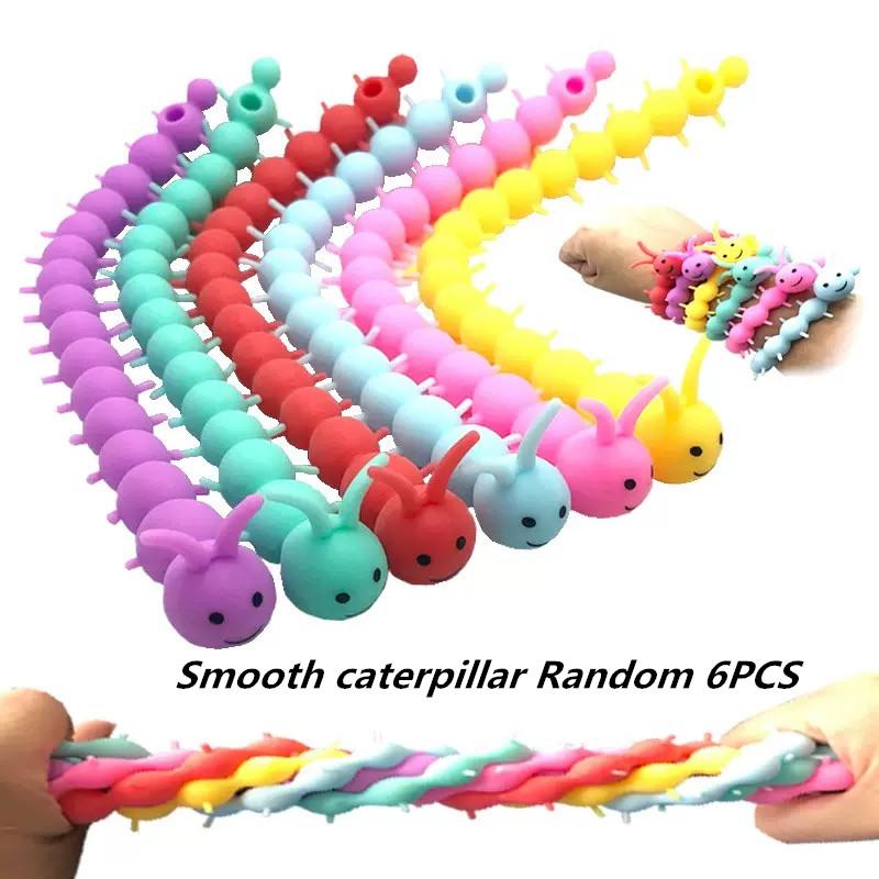 1-6 шт. Забавный единорог, червь, лапша, игрушки-непоседа, растягивающаяся веревка, TPR веревка, антистрессовые игрушки, игрушка для снятия стресса, аутизм, вентиляция
