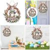 Door Hanging Easter Rabbit Wreath Cute Welcome Sign Rabbit Wreath Attachment for Festival Front Door Window Decor
