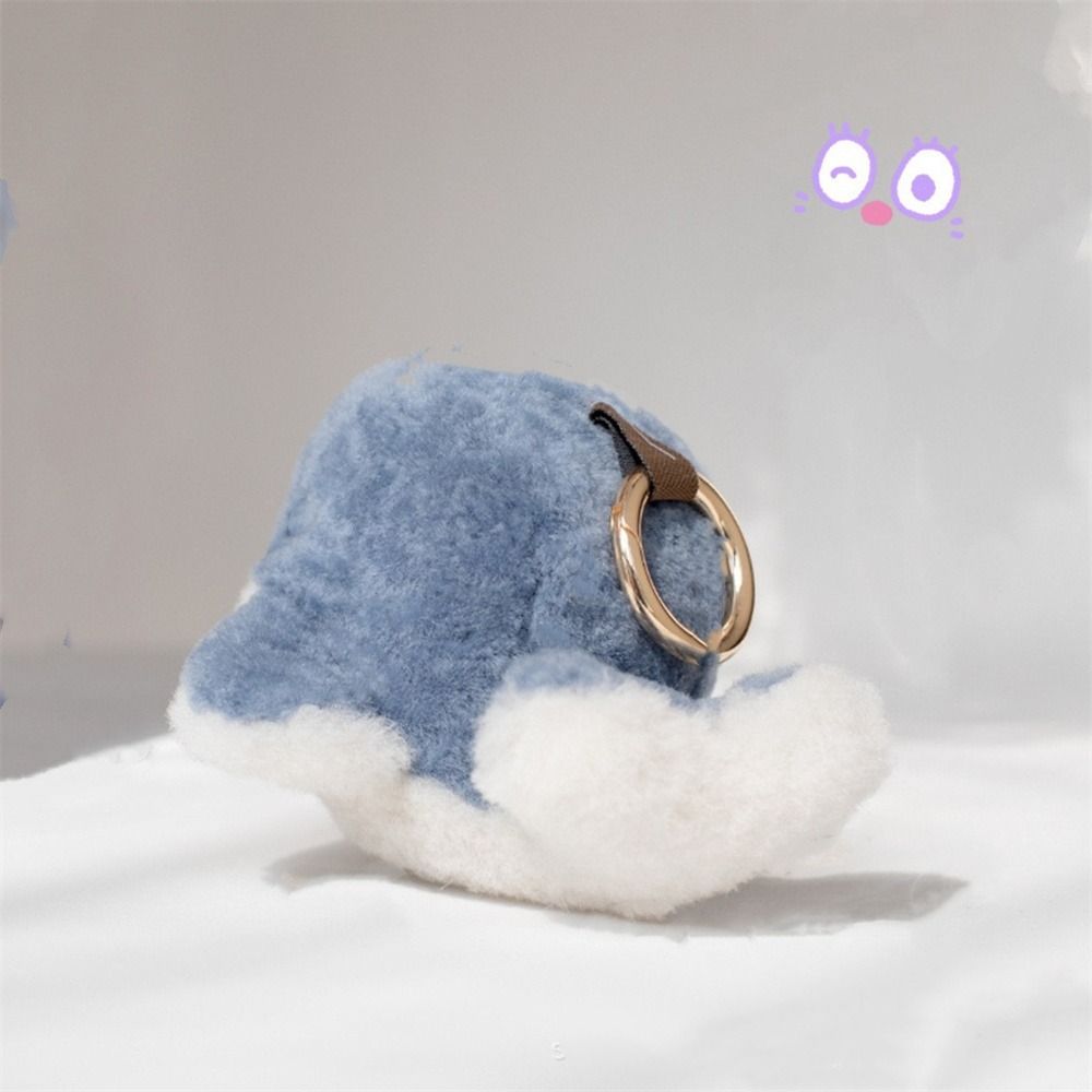Furry Wool Whale Car Keychain Bag Hangings Whale Keyring Furry Dolphin Keychain Couple Gift