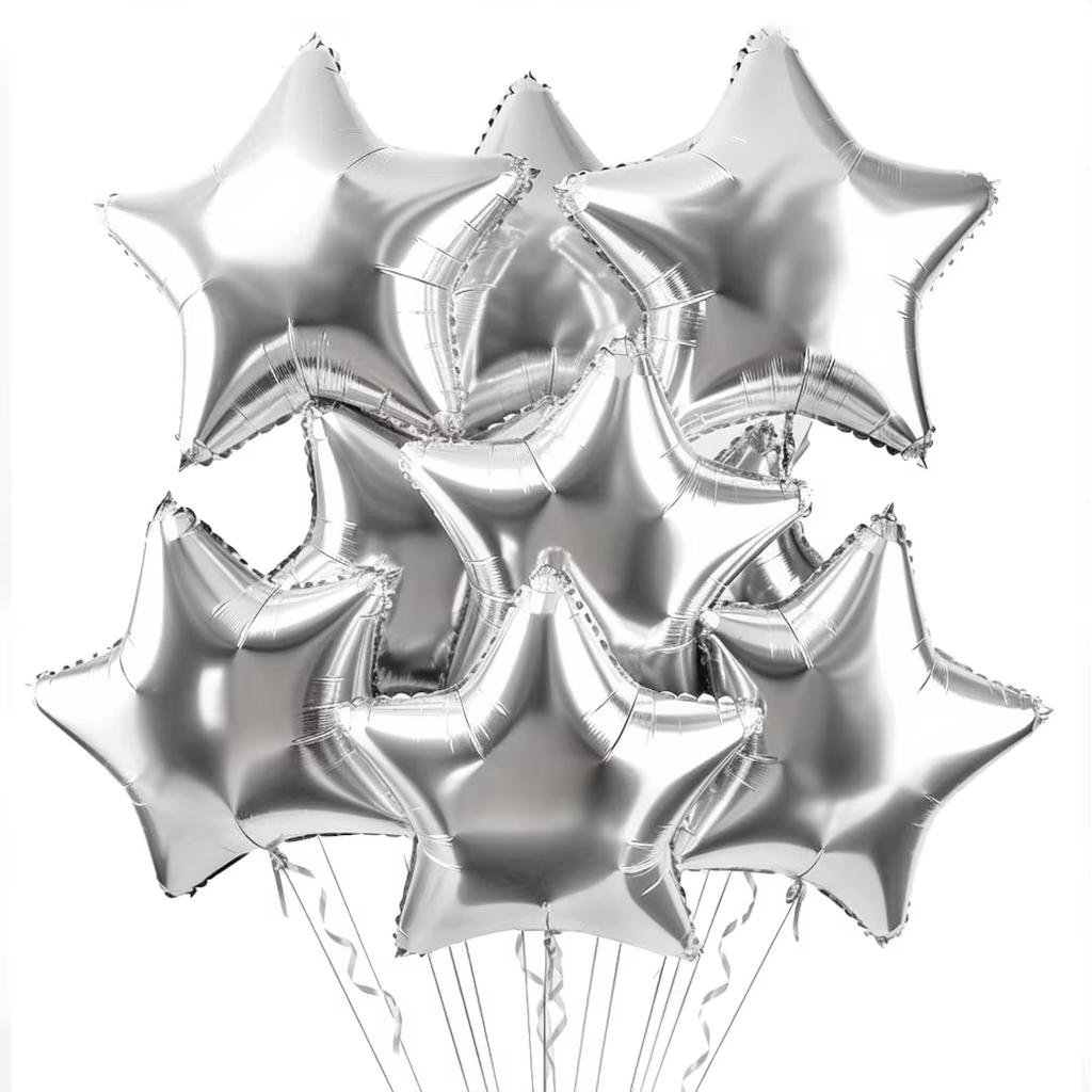 10pcs Balloons 18inch Star Foil Balloons Black Wedding Decoration Birthday Decoration Baby Shower Balloon Star