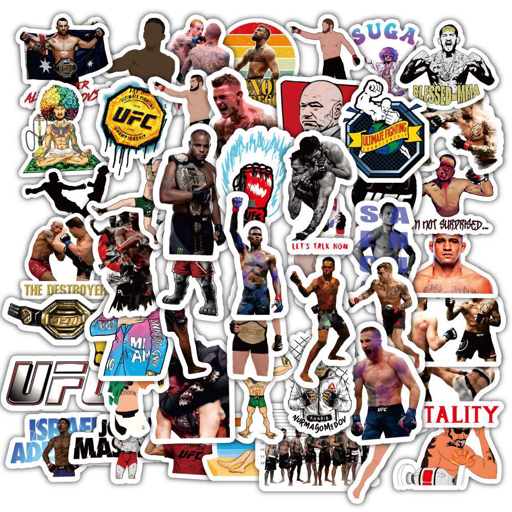 60 водостойких мультяшных наклеек UFC Бокс для чехлов телефонов, багажа, шлемов и дневников