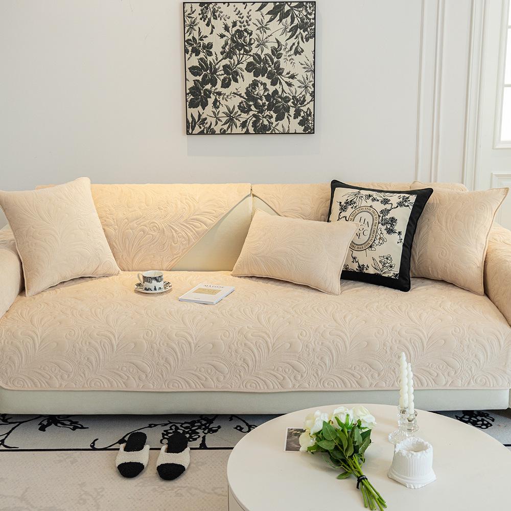 Зимняя хрустальная бархатная диванная подушка, новая легкая французская кремовая подушка в стиле тканевая кожаная диванная подушка