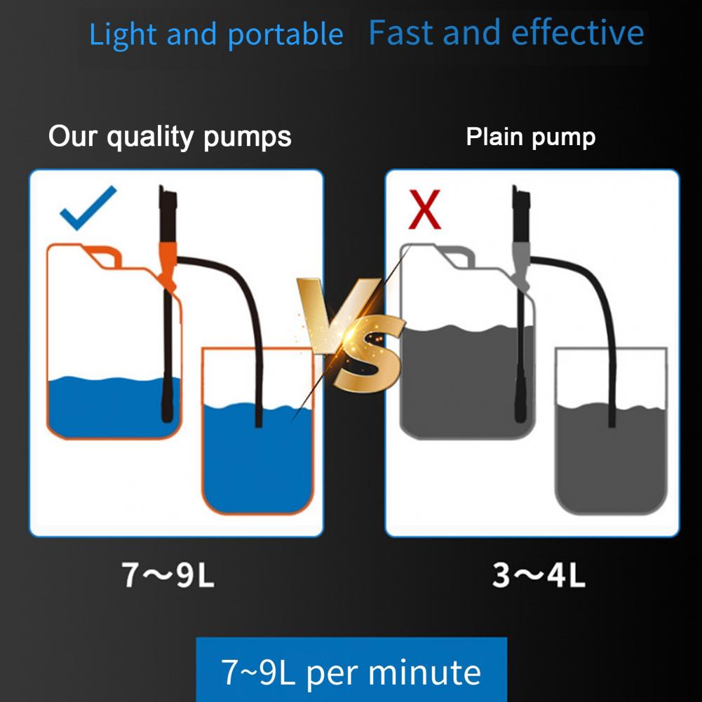Масляный насос, мощный сифонный насос на батарейном питании для легкой перекачки топлива, портативный эффективный ручной насос для перекачки масла, прочный