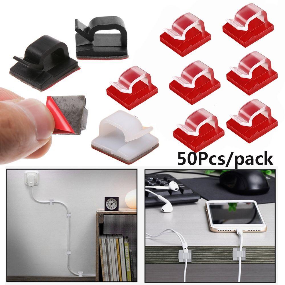 Practical Fastener Self-adhesive Buckle Line Cable Clip Cable Clamp Fixer Holder Wire Management