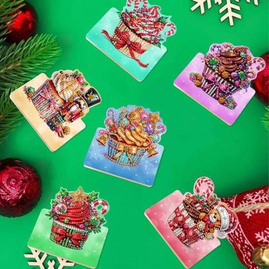 Набор для рисования стразами своими руками, 6 шт., поздравительная открытка с гномом на день рождения, 5D-искусство стразами, открытки на день рождения для взрослых, детей, подарки на годовщину, праздник