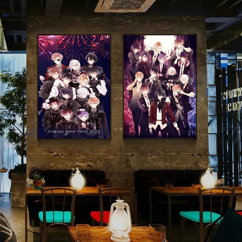 Аниме D-Diabolik Lovers Movie Sticky Poster Paper Print Home Bedroom Вход Bar Cafe Art Painting Decoration