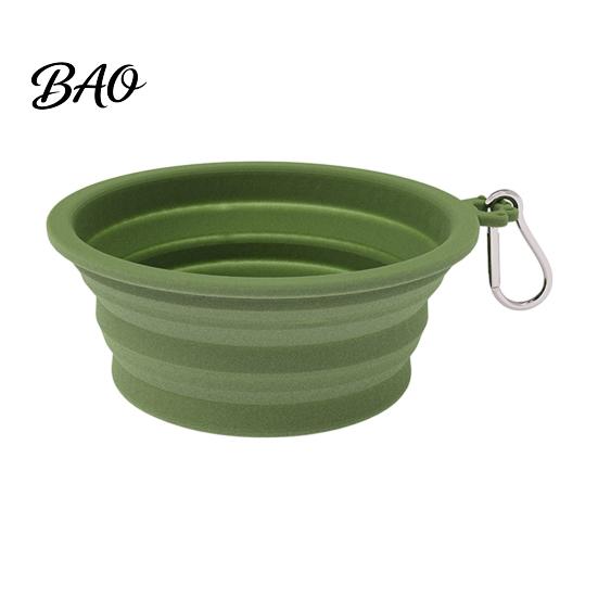 Collapsible Cat Bowl Foldable Dog Bowl, with Carabiner, Portable Paw Shape Pet Silicone for Dogs Cats Travel Camping