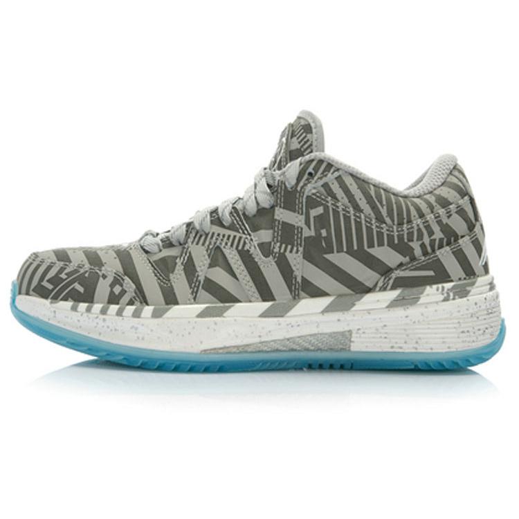 Li Ning WOW 2 Way Of Wade 2 Нескользящие Амортизация Устойчивые к истиранию Низкие Баскетбольные кроссовки Мужские Серый Синий ABAJ007-5