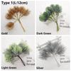 6PCS/Bundle DIY Home Decor Xmas Ornament Simulation Plants Faux Grass Pine Artificial Flowers