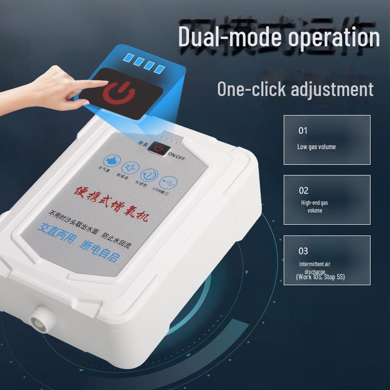 Долговечный двухцелевой оксигенатор и насос для аквариума