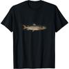 Atlantic Salmon Vintage Illustration Da Vinci Style Fishing T-Shirt