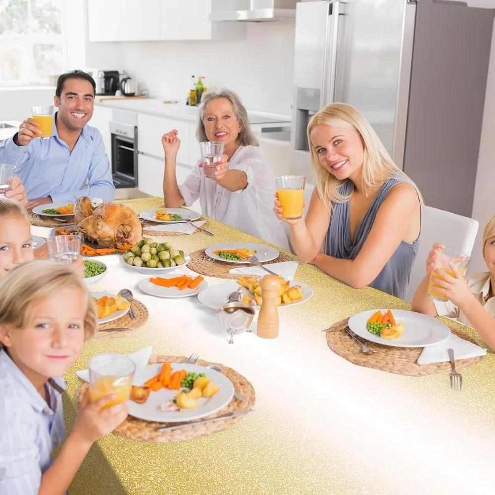 Градиентная розовая праздничная скатерть с блестками фиолетового цвета в горошек для девочек на день рождения, свадьбу, одноразовые принадлежности для скатертей из полиэтилена