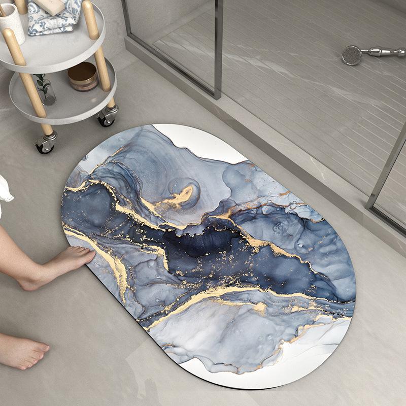 Коврик для впитывания диатомовой грязи, коврик для туалетной двери, мягкий коврик из диатомовой земли, нескользящий коврик для ванной комнаты, коврик для туалета в ванной