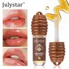 Julystar Медовый Блеск для Губ Увлажняющее Масло для Губ Прозрачный Блестящий Бальзам для Губ Естественный Блеск Сочные Губы Макияж для Женщин Девушек