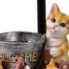 Hand-Painted Resin Outdoor Figurine Light Solar Landscape Decor Light  Lawn Ornament