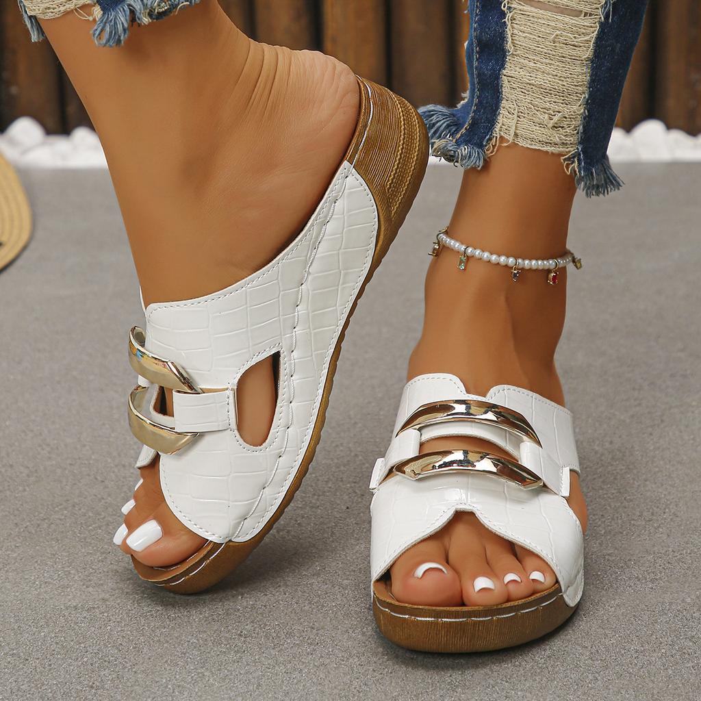 Крутые шлепанцы на толстой подошве женские новые на танкетке с перемычкой повседневные и легкие женские крутые шлепанцы