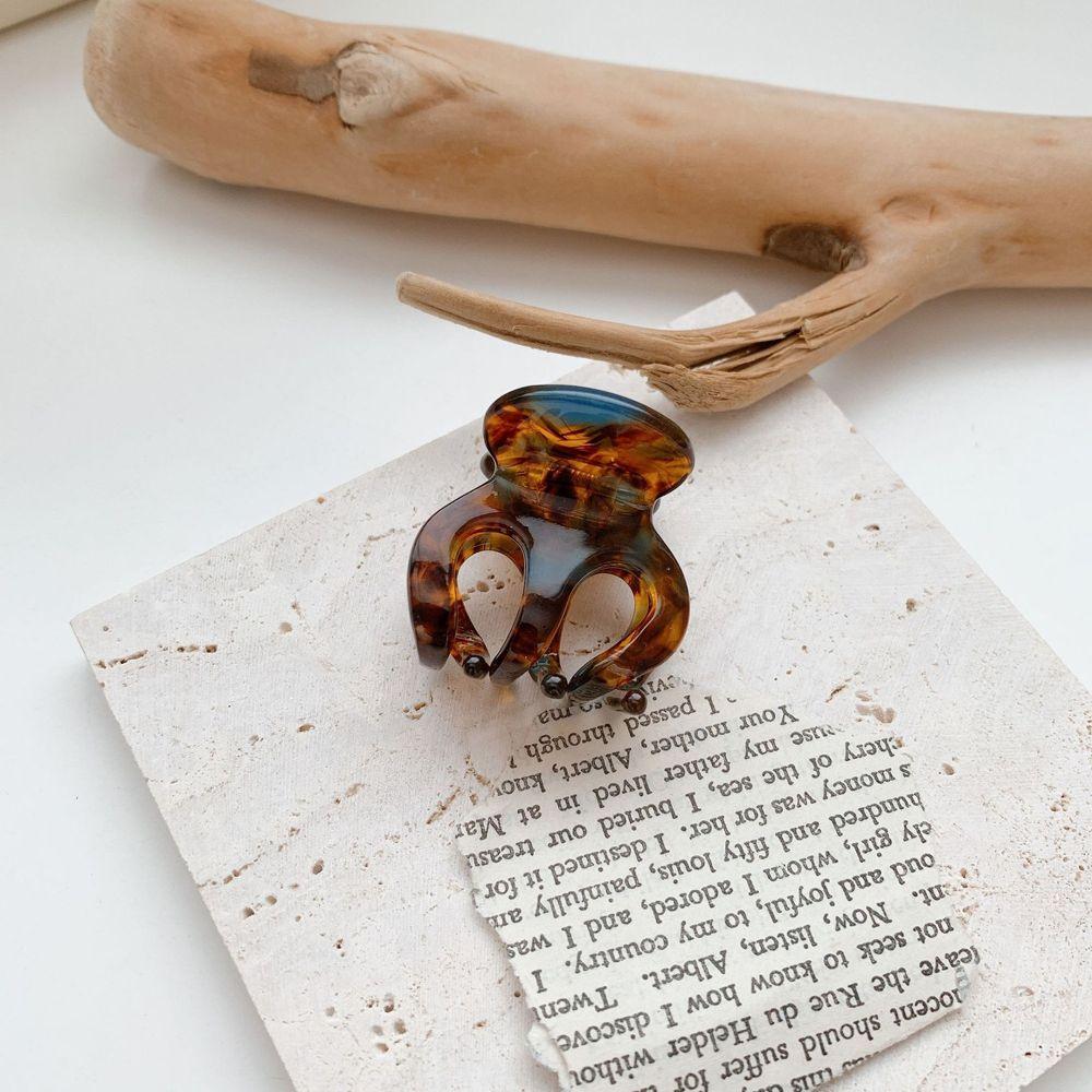 Horsetail Small Gripper Elegant Women Hair Claw Korean Style Hair Clip Acetic Acid Small Shark Clip