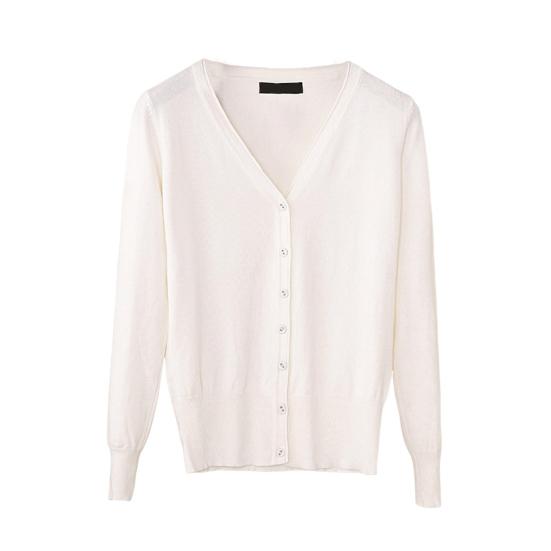 Женское вязаное пальто с V-образным вырезом, длинным рукавом, однобортный свитер, однотонный, с ребристым подолом, мягкий теплый свитер, кардиган