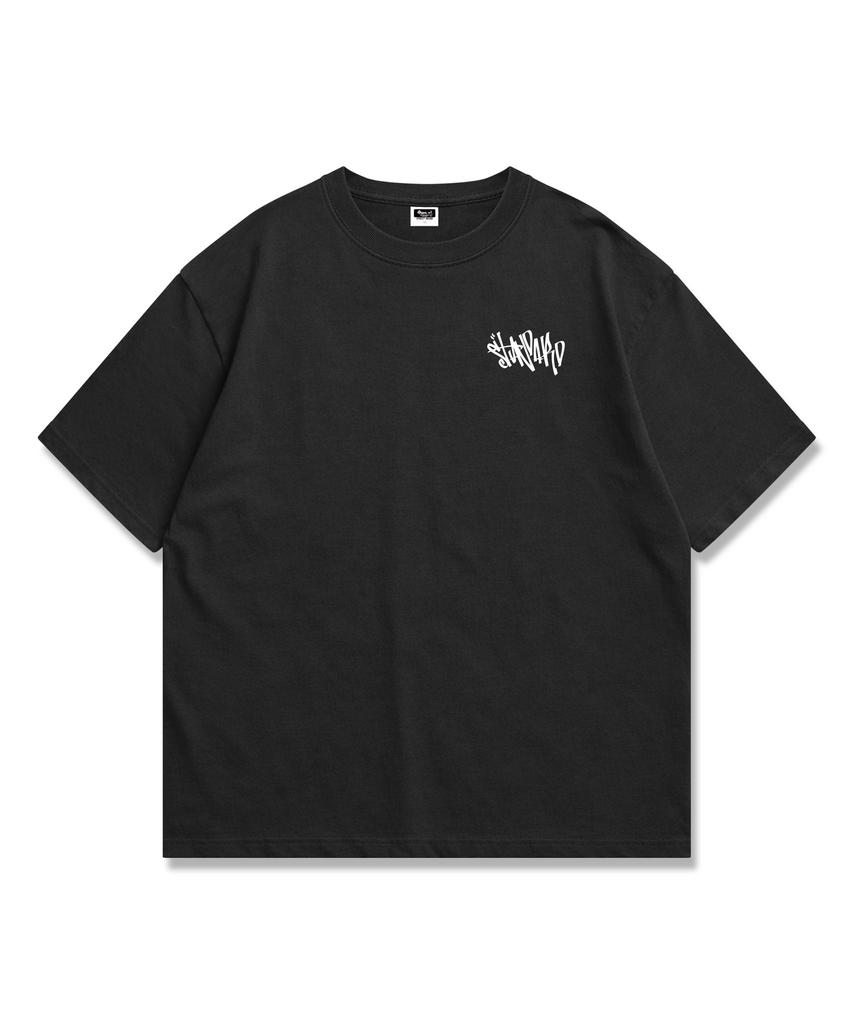 ORIGINALDAY Standard Lettering Short Sleeve T-Shirt Oversized Unisex Black