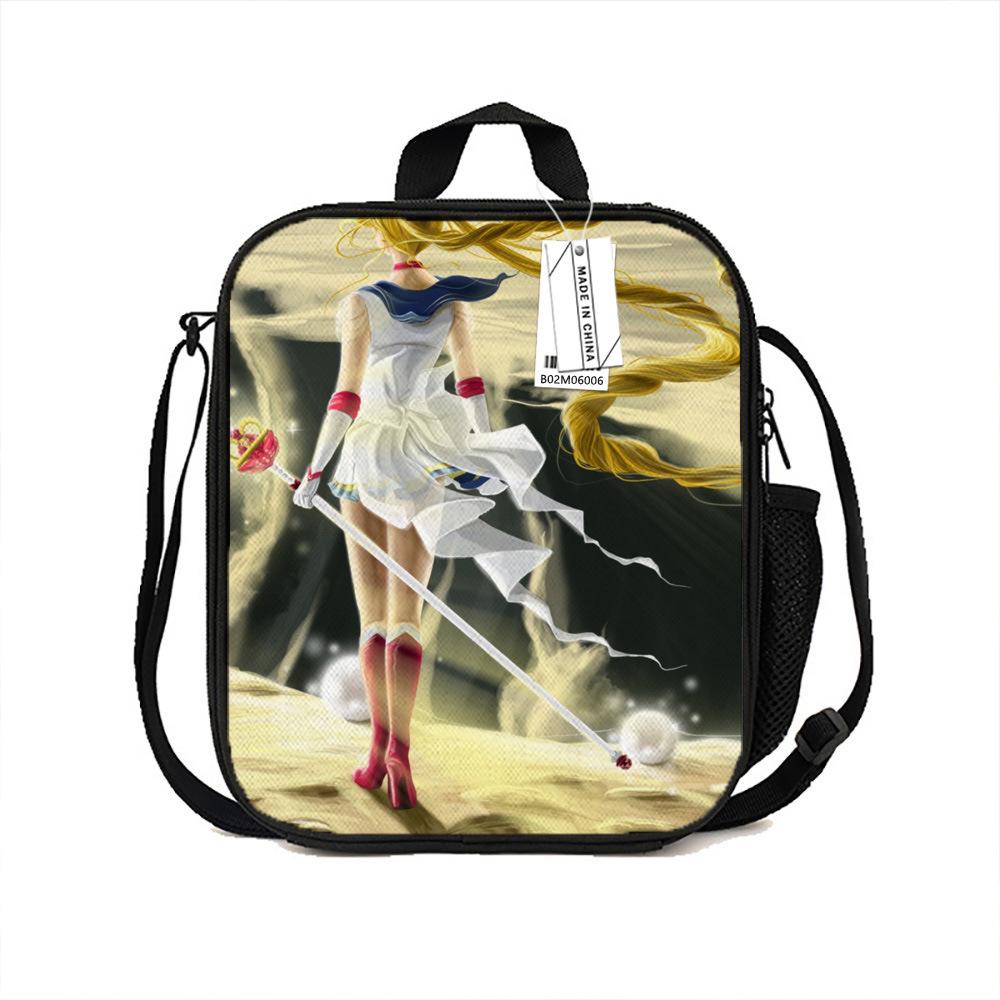 Children's Handheld Lunch Box Bag Insulation Bag Sailor Moon Cartoon Bento Bag Insulation Bag Meal Bag with Rice Bag Student