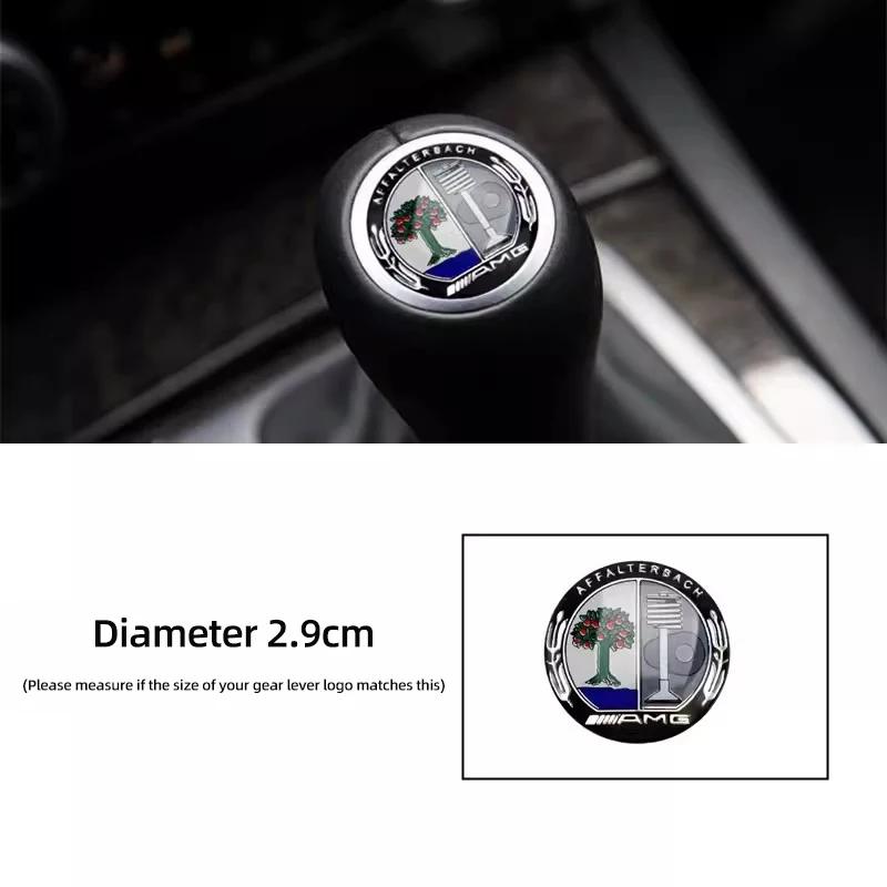 GLC GLB Car Gear Lever Decoration Shifter Head Emblem Sticker For Mercedes Benz AMG W204 W205 W203 W211 W212 W213 W201 W210 W12