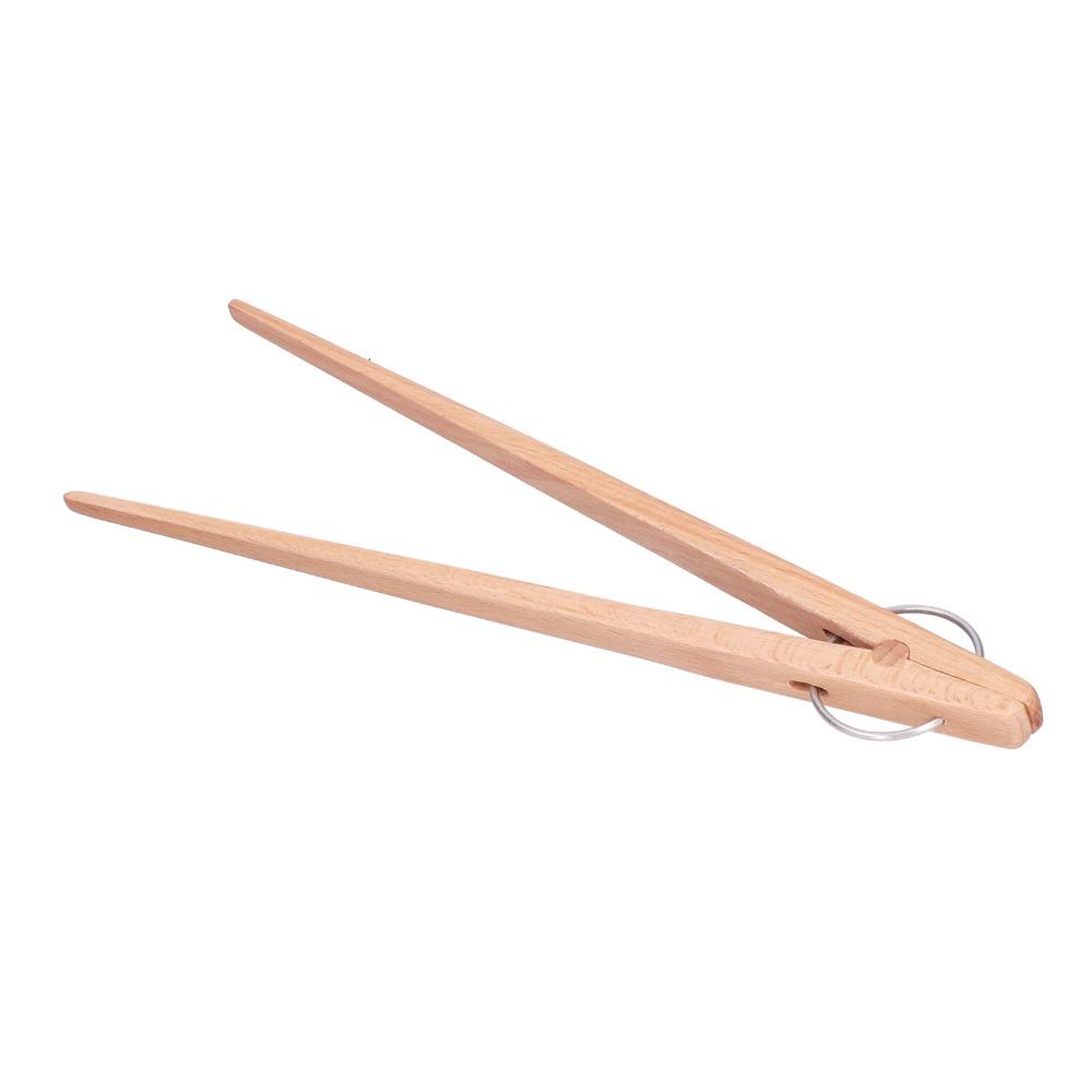 Reusable Bread Tongs Classic Snack Clip Kitchen Gadget Wooden Tongs Food/Salad/Fruits/Pickles