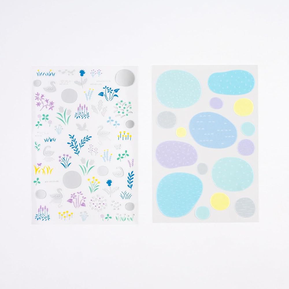 Hobonichi Techo Sanae Yuri Kasaneru Наклейка Лесное Озеро Аксессуар для Планера