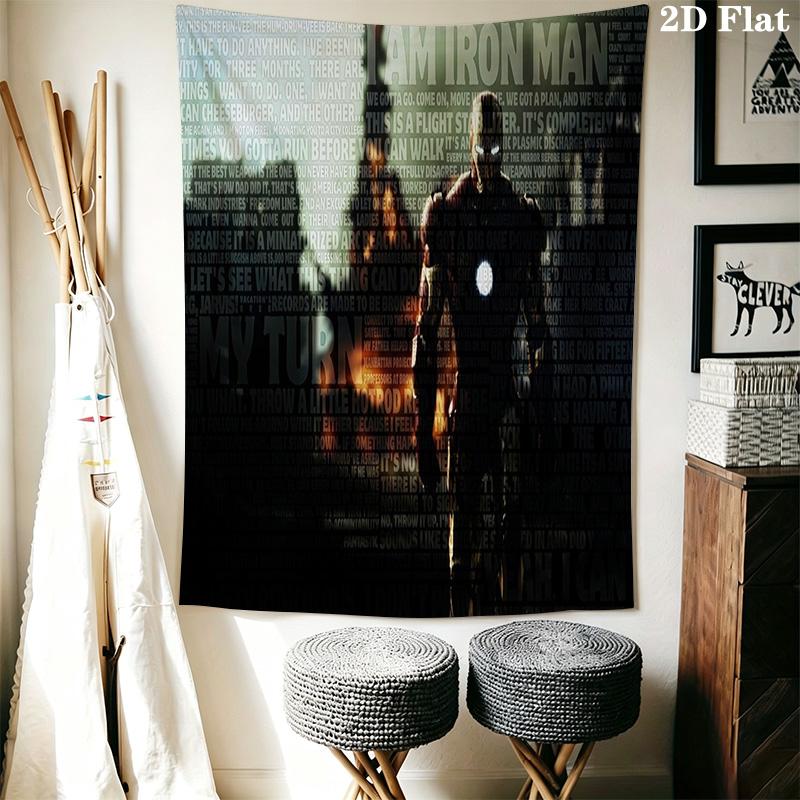 Iron Man Bedroom Decor Tapestry Wallmounted Background Cloth Wall Covering Decoration Atmospheric Background Cloth Background Wall Hanging Cloth