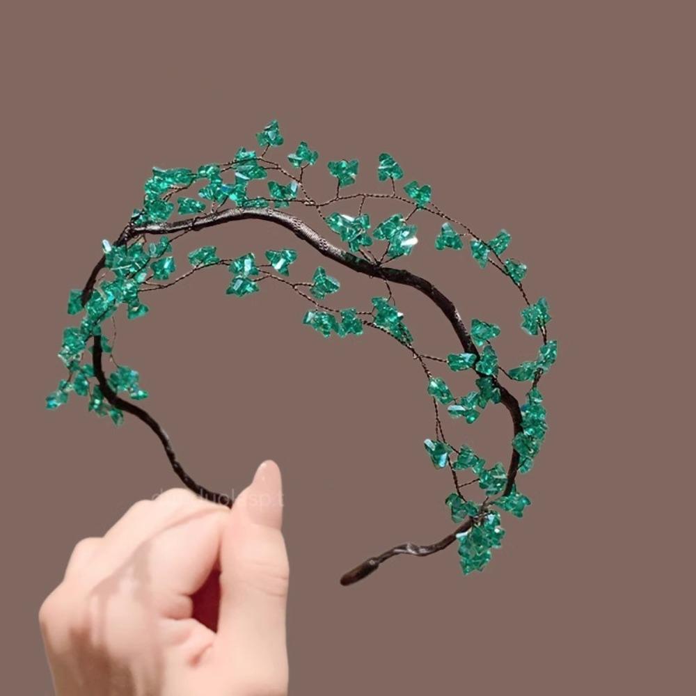 Korean Style Crystal Beaded Hair Hoop Elegant Wedding Headwear Hair Accessories