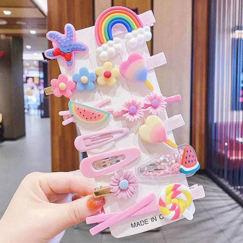 Korean Style Cartoon Hair Clips for Girls - Cute Princess Hair Accessories for Baby & Kids, Anti-Slip Baby Hairpins