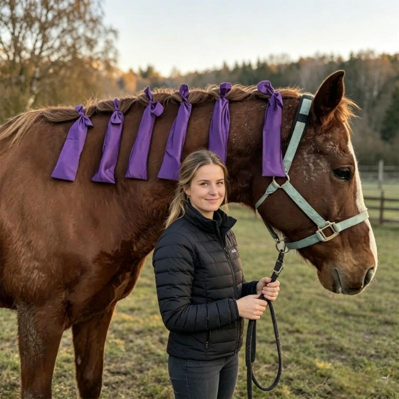 Pack Of 8 High Elastic Polyester Horse Hair Protectors For Defense Against Friction And Damage