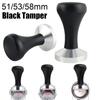51mm/53mm/58mm Espresso Tamper Black Wood Handle Distributor Coffee Tampers Accessories Tools for 51/54/58mm Portafilters